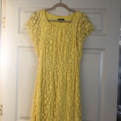 Preloved Lace Dress in Yellow