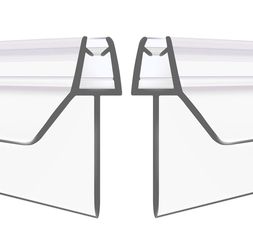 GEZMR 2-Pack Frameless Shower Door Bottom Seal (3/8'' X 39'') Clear Glass Shower Door Seal Strip Shower Door Sweep can Covers up to 23mm Gap - Stop Le