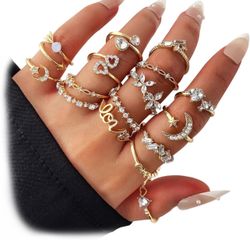 Rings Set For Women Girl + Winter Ring Size 8