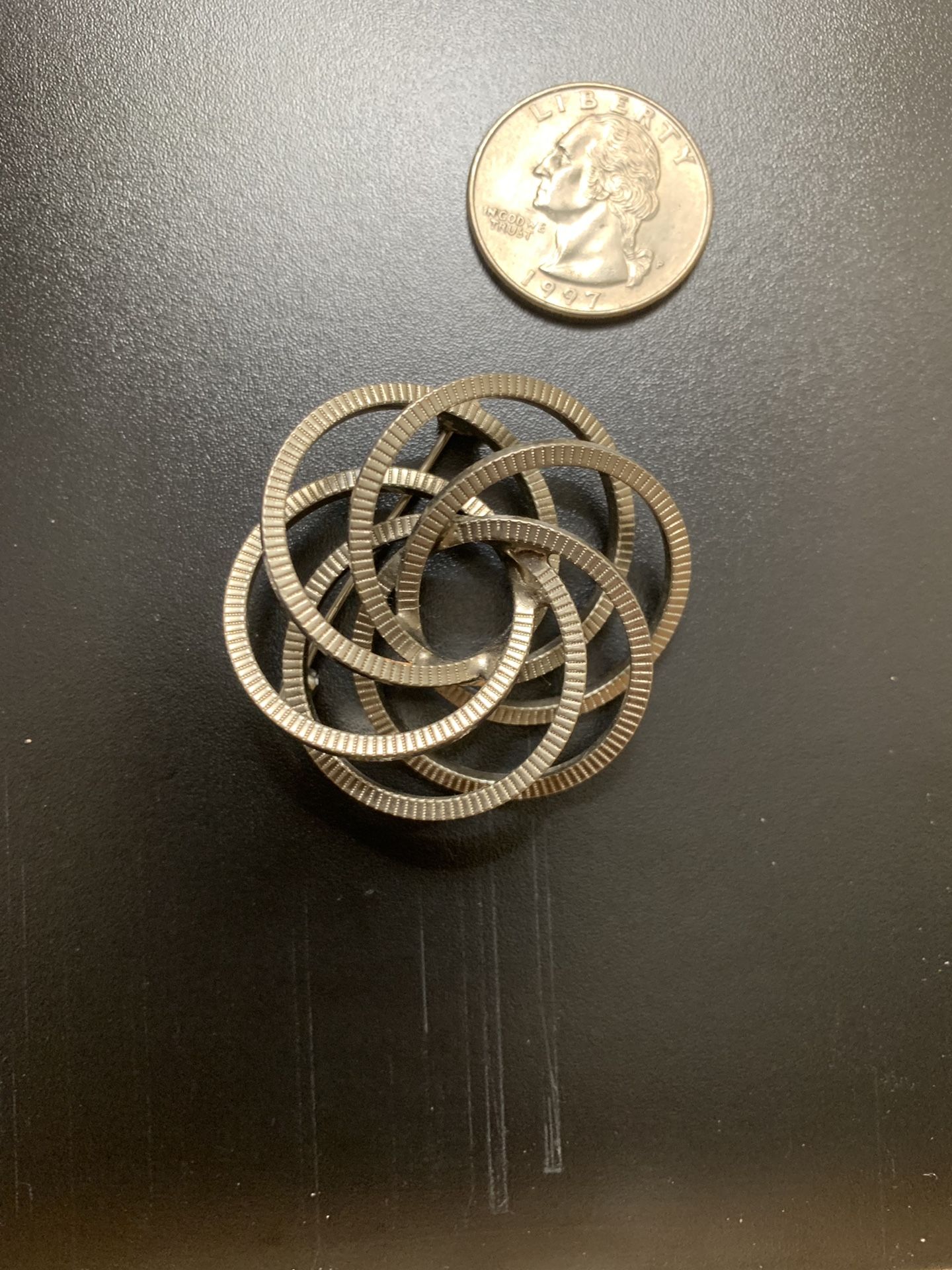 Vintage Silvertone Circle Pin