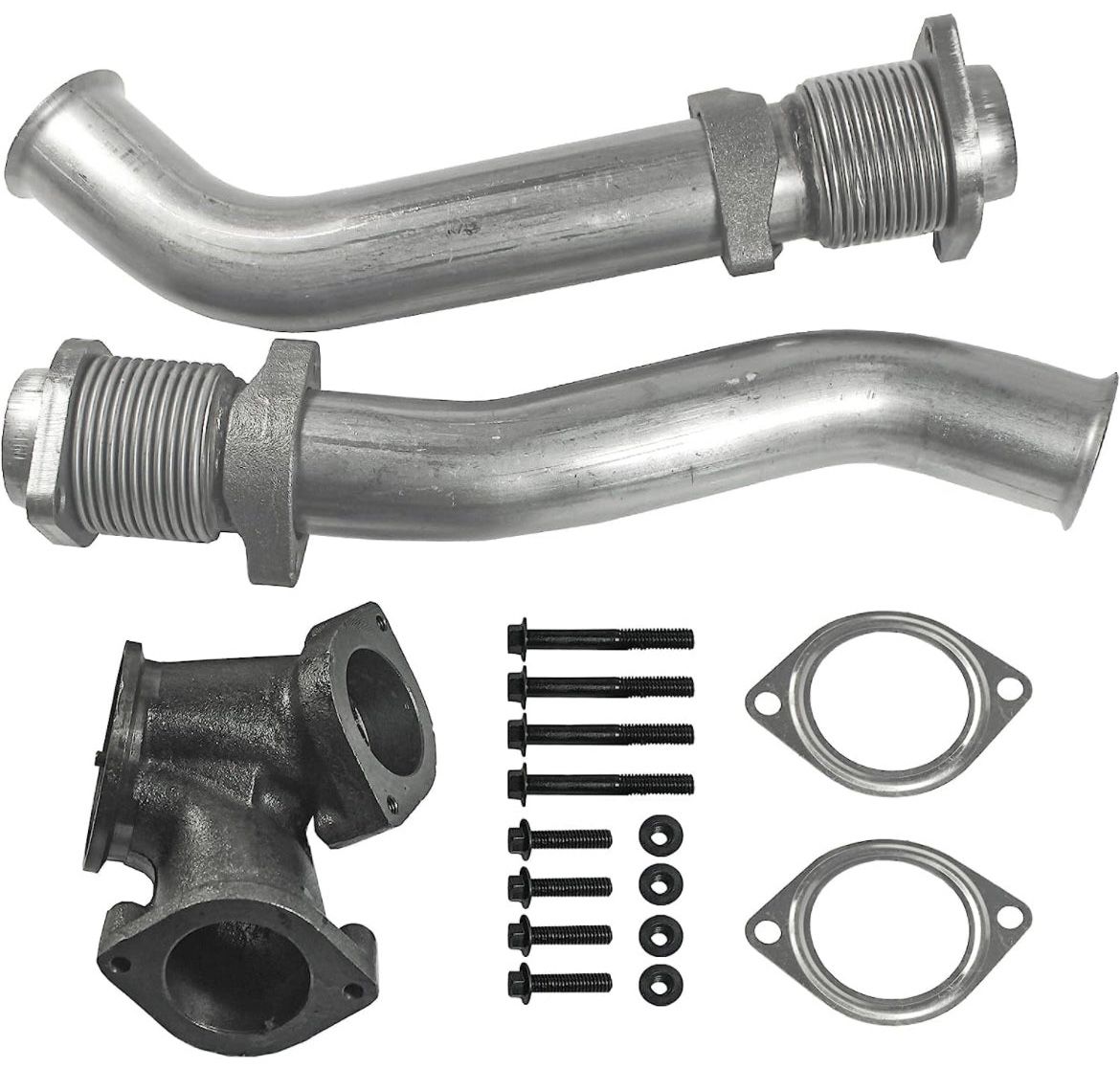 JDMSPEED New Turbo Diesel With Hardware Bellowed Up Pipe Kit Replacement For Ford