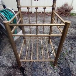 Hollywood Regency Oriental Mid-century Metal Table 