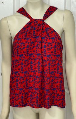 Red Floral Halter Top