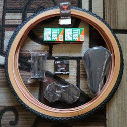 NEW Bicycle Bmx Parts Bundle 26" Black