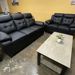 Sofa Set Black 