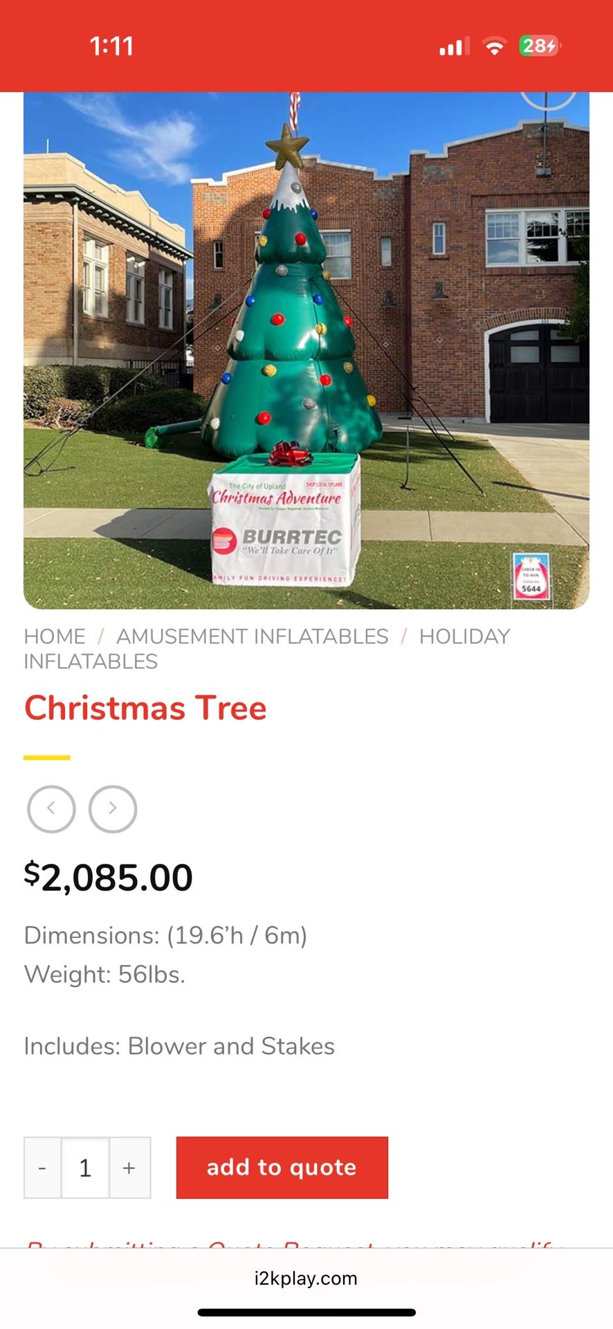 Christmas tree inflatable (commercial Grade Vinyl)