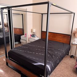 Queen bed frame (MOVING OUT)