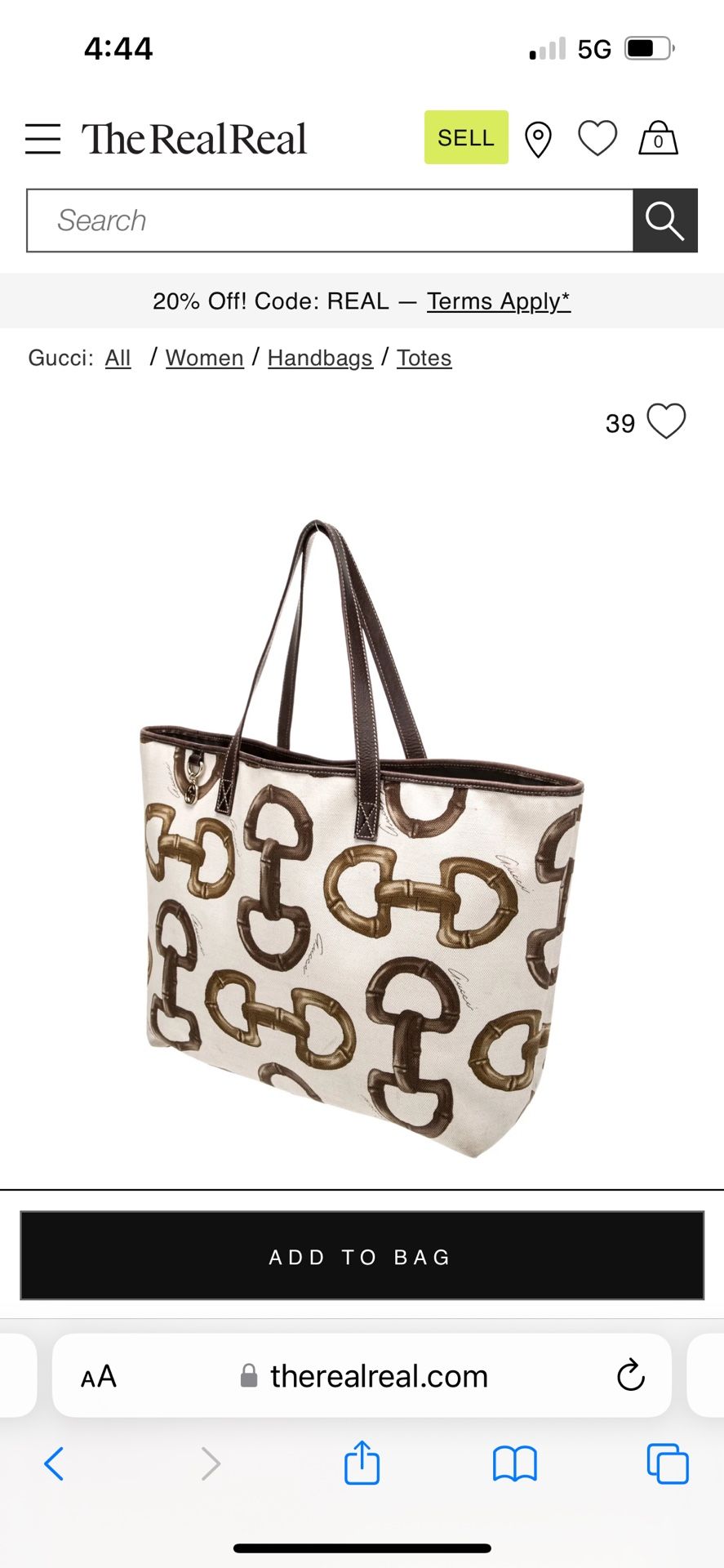 Gucci Horsebit canvas tote bag