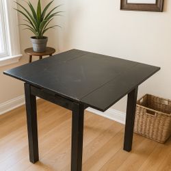 Black Wooden Dining / Work Table – Compact & Sturdy