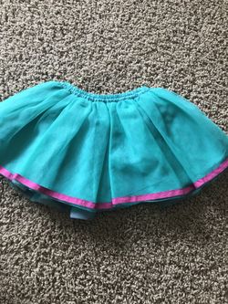 Green pink skirt