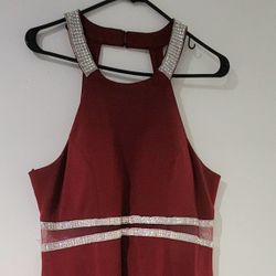 Size 17 Long Burgundy Bridesmaid/ Formal Dress