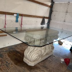 Glass Top Dining Table