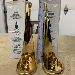 Vintage collectible PartyLite Brass Candle Holder P0588 Hampton Brass Lot Of 2