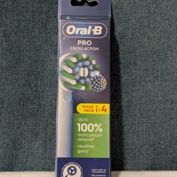 Oral-B Cross Action Replacement Brush Heads (4-Pack) - New (Package Damaged)