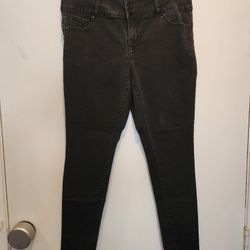 Wax Jean Women’s Size 16 Stretch Skinny Jeans Black Stretch Mid-Rise, Button Fly