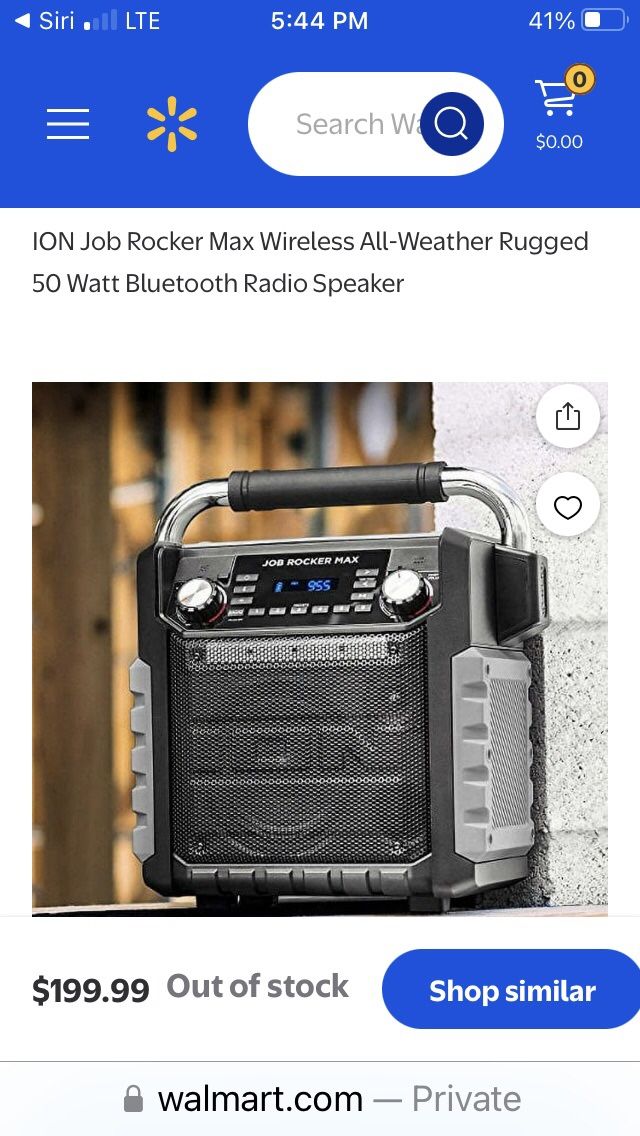 ION Job Rocker Max Bluetooth Radio/Speaker