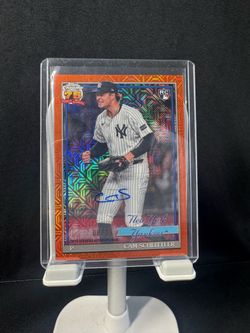 2026 Topps Silver Pack Cam Schlittler orange auto /25