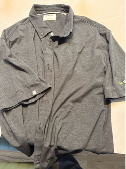 LINKSOUL XL Dark Grey Short Sleeve Polo Shirt SITE LINK Logo