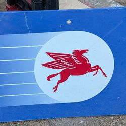 Mobil Gas Station Pegasus Sign. 