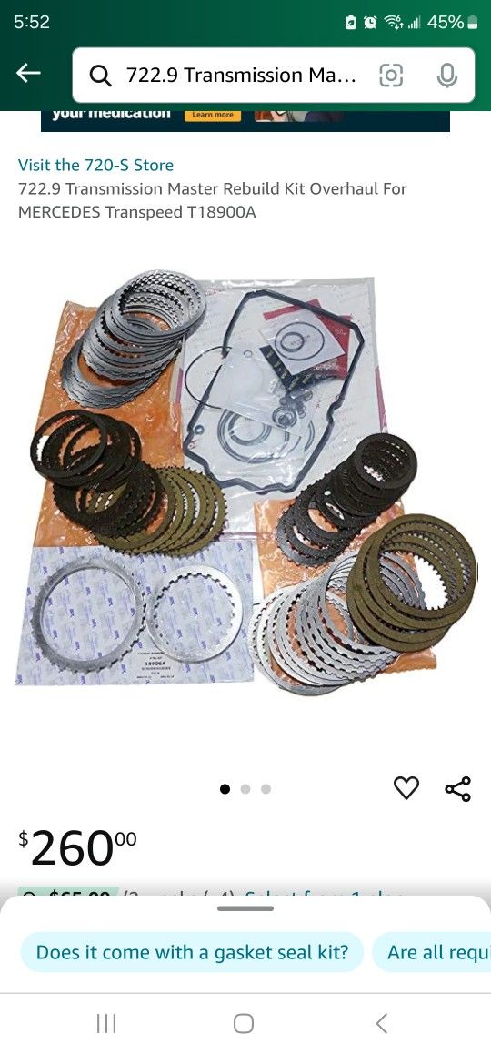 Transmission Master Rebuild Kit