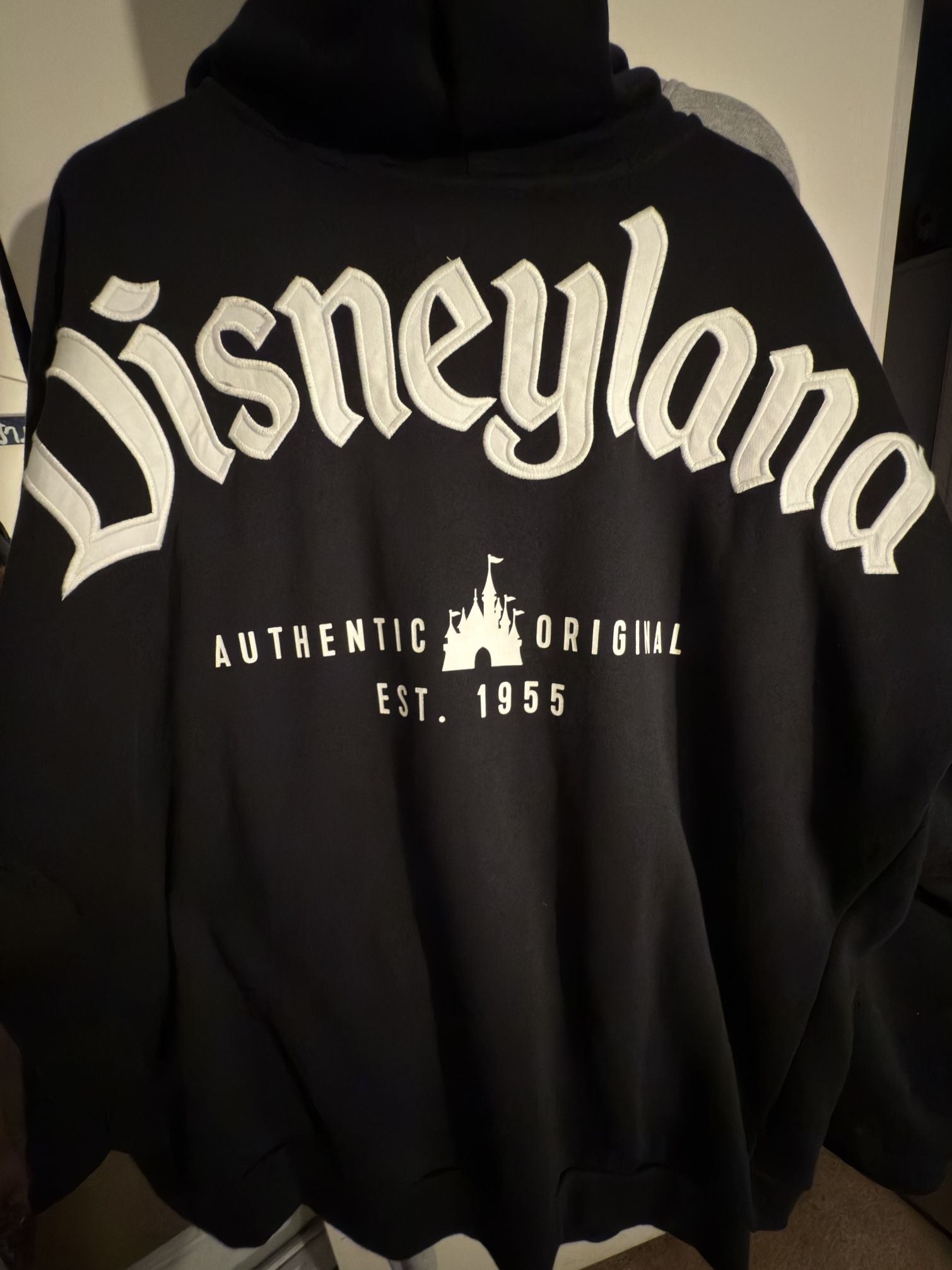 Disneyland Zip Up Hood Sweater Hoodie Sweats Black Like New