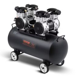 584*Air Compressor, 20 Gallon Steel Tank, 4HP 10.6 CFM@90 PSI Oil Free Air Compressor & Max. 125PSI Pressure, 78dB Ultra Quiet Portable Compressor, fo