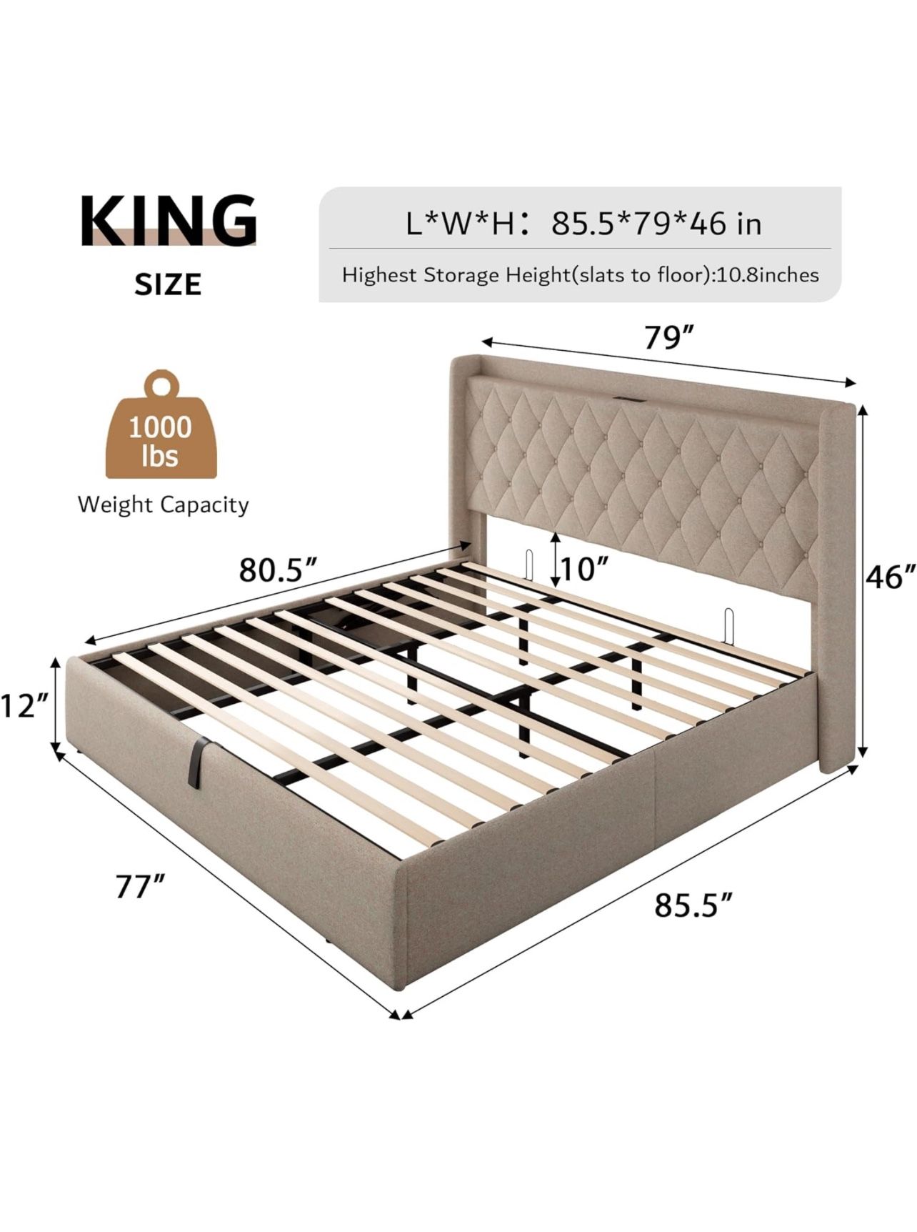 Brand New Beige King Bed