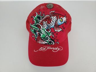 Ed Hardy Red Koi Fish Trucker Hat