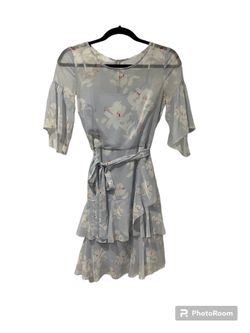 French Connection Sea Breeze Sheer Blue Dress (US0)