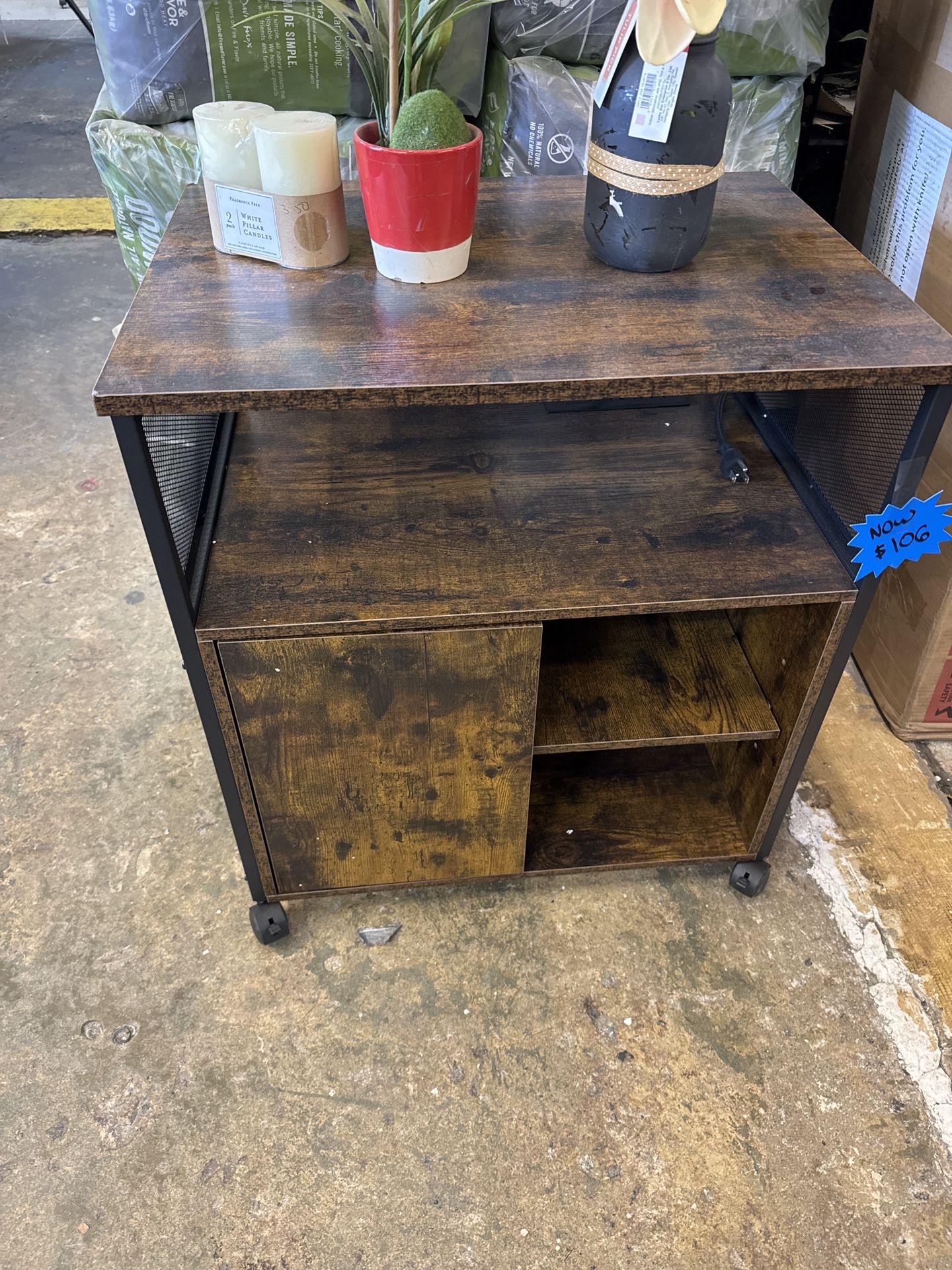Brown Cabinet Storage , New Side Table , File Cabinet. Fully Assembled