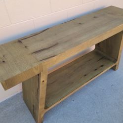 RESTORATION  HARDWARE OAK CONSOLE MEDIA ENTRYWAY BUFFET SOFA SIDEBOARD TABLE