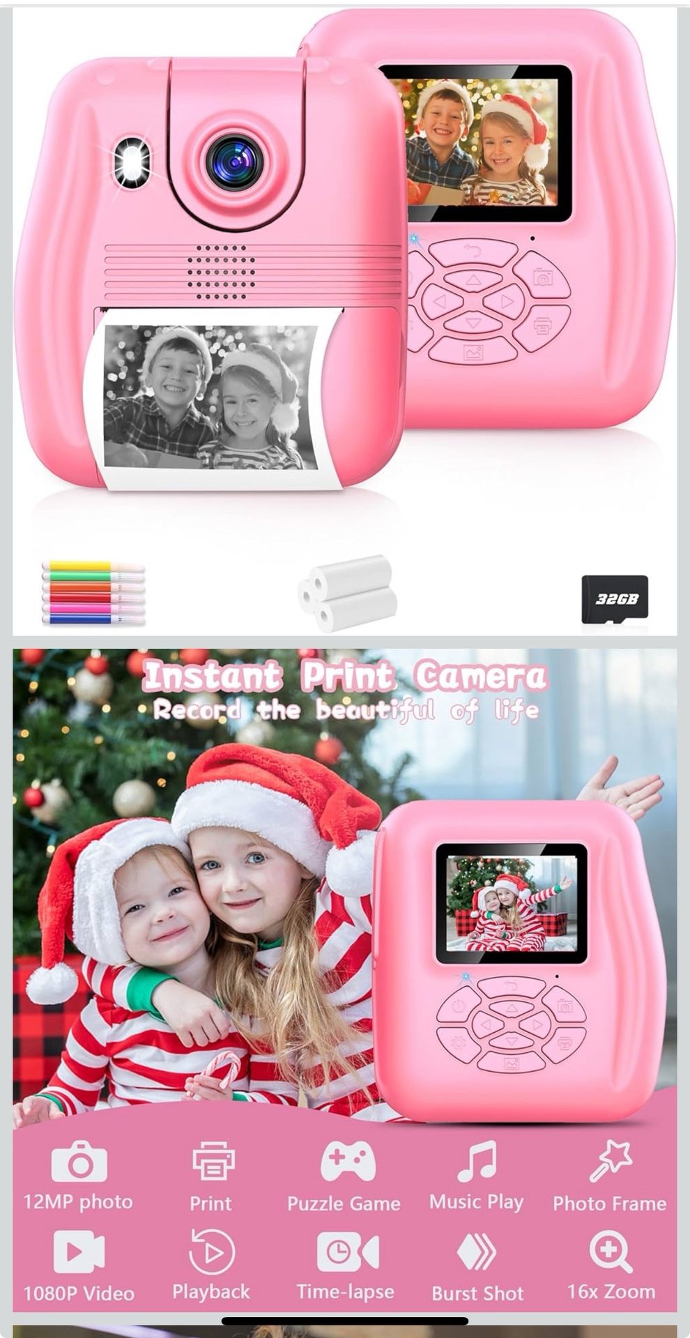 🔥Brand new🔥 Camera Instant Print Christmas Birthday Gift