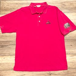 Cutter & Buck St Louis Cardinals MLB Busch Stadium Patch Golf Polo Shirt Mens L