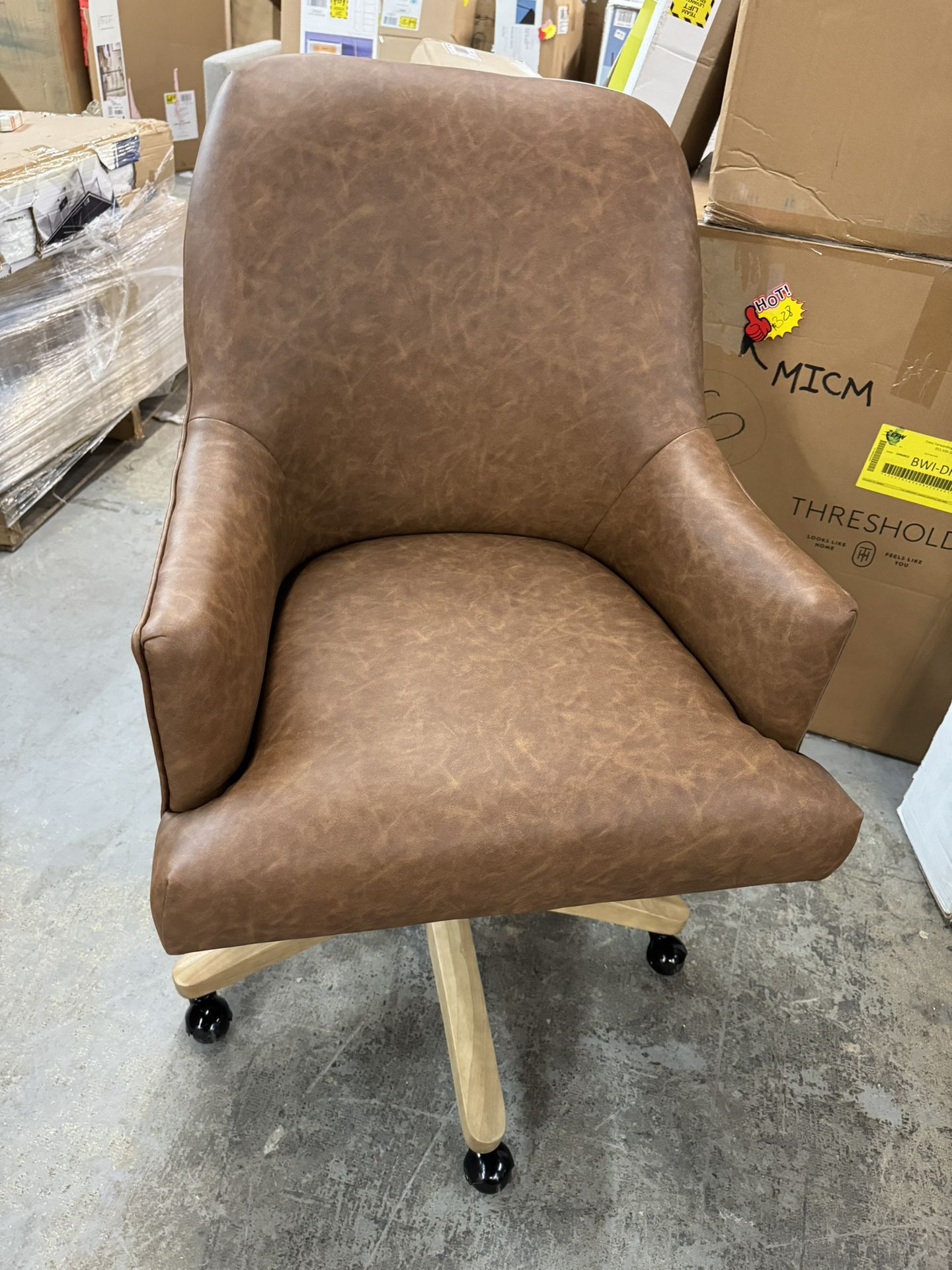 Desk Chair With Wood Bottom 