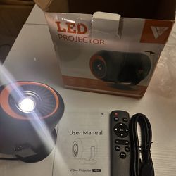 Mini Projector with WiFi and Bluetooth, Portable Projector Native 1080P Support 4k with 180°