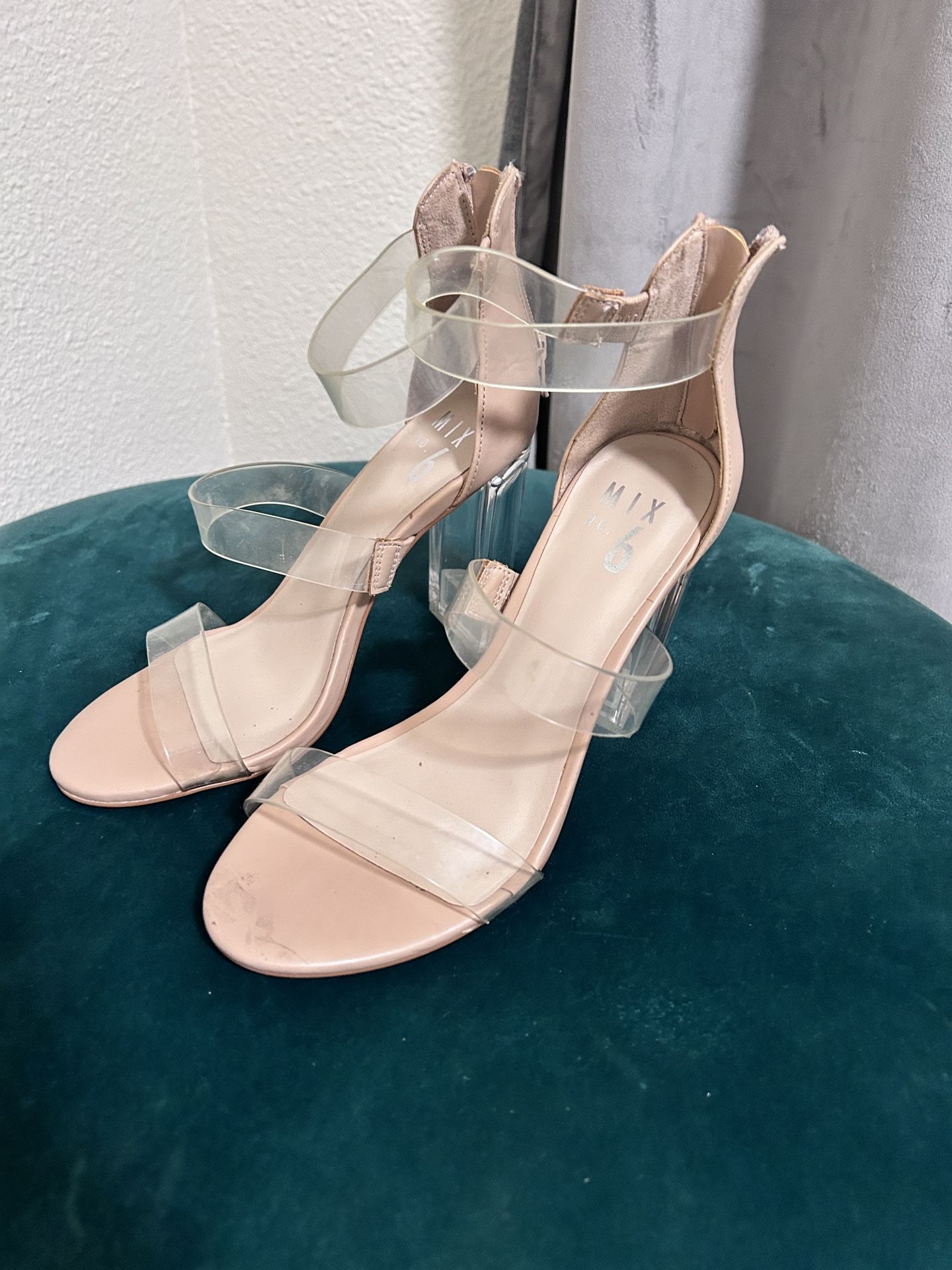 Nude/clear High Heels Size 6.5