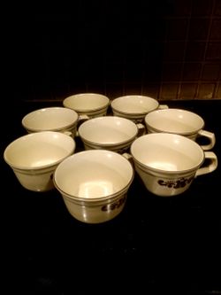 Vintage Pfaltzgraff Stoneware Soup Mugs