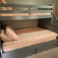 Twin, Full Bunk Bed & Matresses 
