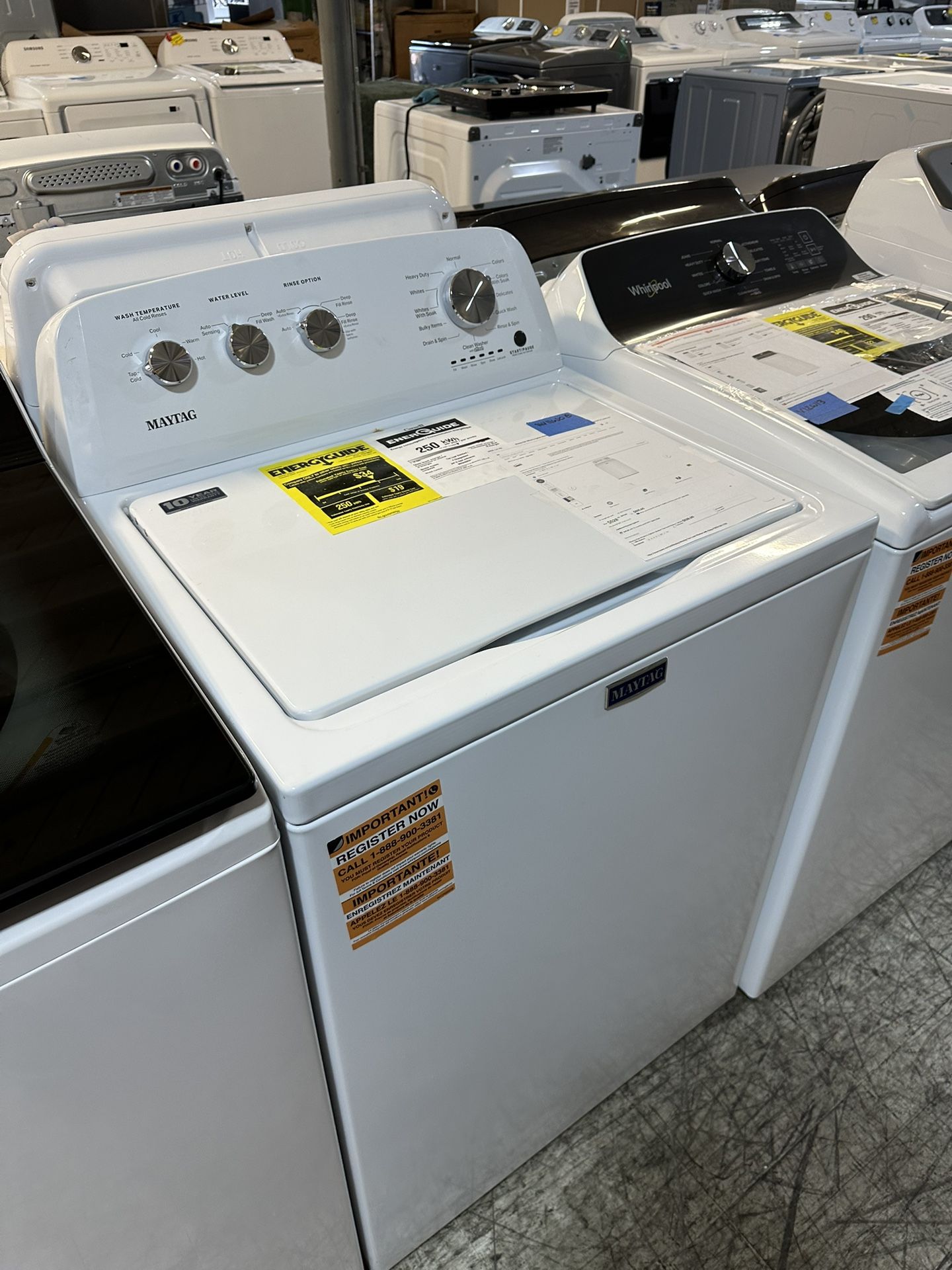 Maytag White Washer With Stainless Tub