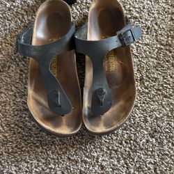 Black Women Birkenstocks Slipper Size 39