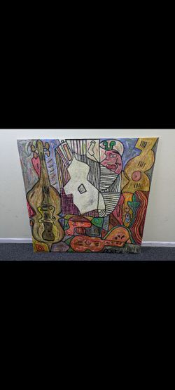 Large Original Painting On Canvas By Chicago Artist