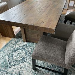Dining Table, 4 Chairs , Bench