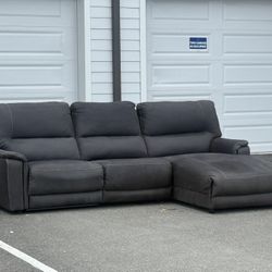 Sectional Conch Power Recliner And Chaise Delivery Available 