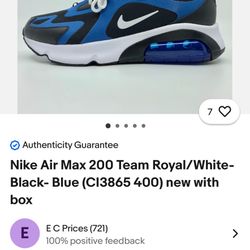 No Box Airmax 200 Size 9