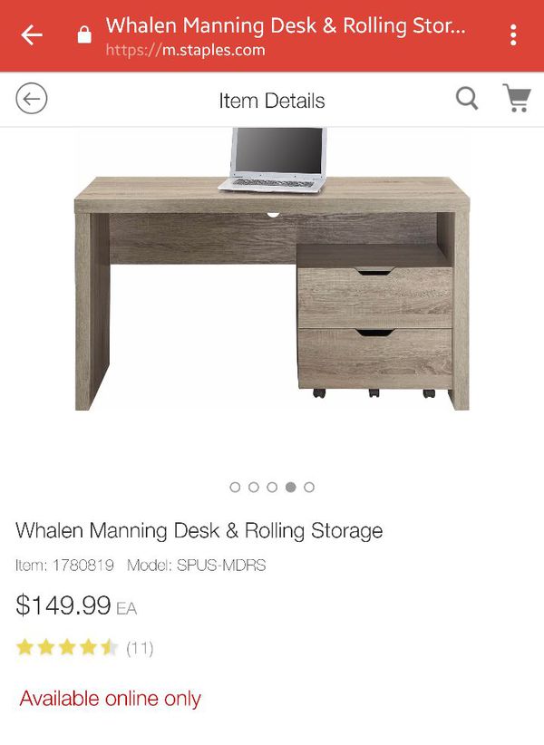 Whalen Manning Desk Rolling Storage For Sale In Tampa Fl Offerup