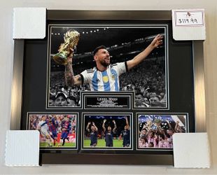 Lionel Messi Argentina Photos Collage Framed 18x22