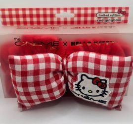 The Crème Shop Hello Kitty Limited Edition Red/White Gingham Fabric Hair Bow