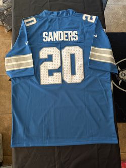 DETROIT LIONS BARRY SANDERS STITCHED JERSEY SMALL UP TO 6XL