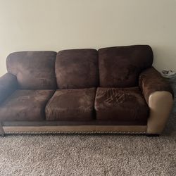 Ashley Chocolate Brown Sofa Set
