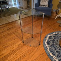 3 Tier Glass Corner Shelf